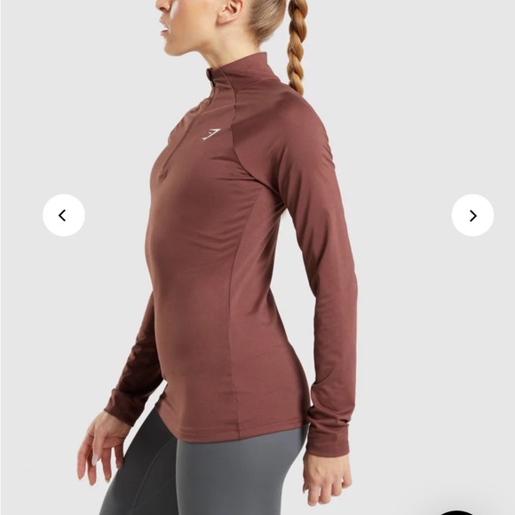 Gymshark 1/4 Zip Slim Fit Workout Top - Picture 3 of 6